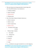 PHARMACY 101 Exam Questions and Answers 100&percnt; Correct&sol;Verified Latest Update 2023 Rated A&plus; 