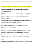 Inductive Vs Deductive Reasoning Arguments Questions and Answers &lpar;2022&sol;2023&rpar; &lpar;Verified Answers&rpar;