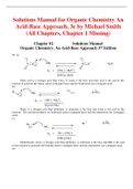 Solutions Manual for Organic Chemistry An Acid-Base Approach, 3e by Michael Smith
