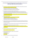  C214 OA Financial Management Exam Questions and Answers &lpar;2022&sol;2023&rpar;