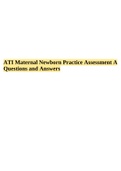 ATI Maternal Newborn Practice Assessment A Questions and Answers.