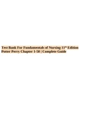 Test Bank For Fundamentals of Nursing 11th Edition Potter Perry Chapter 1-50 | Complete Guide.