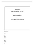 AED3701 assignment 01