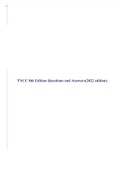 TNCC 8th Edition Questions and Answers&lpar;2022 edition&rpar;