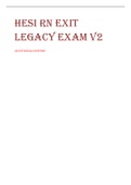 HESI RN EXIT LEGACY EXAM V2 (QUESTIONS&ANSWERS)