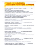 PYC4807 PSYCHOLOGICAL ASSESSMENT DEFINITIONS CHAPTERS 3