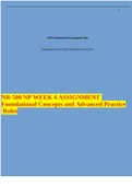 NR-500 NP WEEK 4 ASSIGNMENT Foundational Concepts and Advanced Practice Roles
