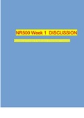 NR 500 Week 1 DISCUSSION Foundational Concepts & Applications (Chamberlain University)