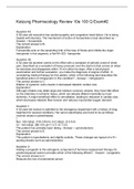Katzung Pharmacology Review 10e 100 Q Exam&num;2