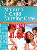 TEST BANK for Maternal & Child Nursing Care, 3rd Edition by Marcia London, Patricia Ladewig, Jane Ball, Ruth Bindler, Kay Cowen. (Complete Download)TEST BANK for Maternal & Child Nursing Care, 3rd Edition by Marcia London, Patricia Ladewig, Jane Ball, Rut