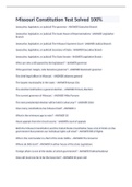Missouri Constitution Test Solved 100&percnt;