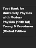 Test Bank for University Physics with Modern Physics [14th Ed] Young & Freedman (Global Edition)