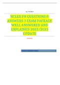 NCLEX PN QUESTIONS & ANSWERS 3 EXAM PACKAGE WELL ANSWERED AND EXPLAINED 2022/2023 UPDATE