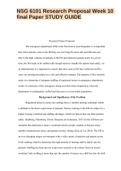 NSG 6101 Research Proposal Week 10 final Paper STUDY GUIDE&period;