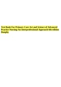 Test Bank For Primary Care Art and Science of Advanced Practice Nursing-An Interprofessional Approach 6th edition Dunphy&period;