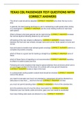 TEXAS CDL PASSENGER TEST QUESTIONS WITH CORRECT ANSWERS
