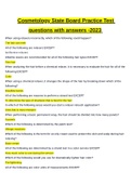 Cosmetology State Board Practice Test questions with answers -2023