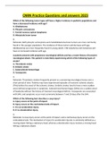 CNRN Practice Questions and answers 2023&period;