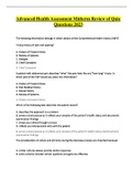 latest -Advanced Health Assessment Midterm Review of Quiz Questions 2023