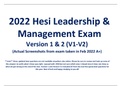 2022 Hesi Leadership & Management Exam Version 1 & 2