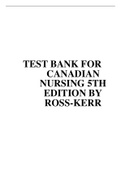 TEST BANK FOR CANADIAN NURSING 5TH EDITION BY ROSS-KERR
