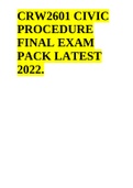 CRW2601 - General Principles Of Criminal Law FINAL EXAM PACK LATEST 2022.