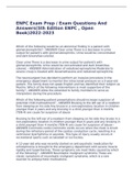 ENPC Exam Prep / Exam Questions And Answers(5th Edition ENPC , Open Book)2022-2023