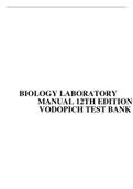 BIOLOGY LABORATORY MANUAL 12TH EDITION VODOPICH TEST BANK