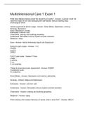 Multidimensional Care 1 Exam 1