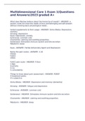 Multidimensional Care 1 Exam 1&lpar;Questions and Answers&rpar;2023 graded A&plus;