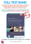 Test Bank For Growth and Development Across the Lifespan 3rd Edition By Gloria Leifer; Eve Fleck 9780323809405 Chapter 1-16 Complete Guide .