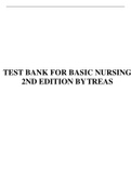 TEST BANK FOR BASIC NURSING 2ND EDITION BYTREAS