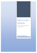 Complete Summary Ethics in Life Sciences - 2023