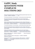 SAPPC Study QUESTIONS WITH  COMPLETE SOLUTIONS 2023