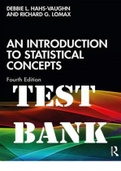 TEST BANK for An Introduction to Statistical Concepts 4th Edition by Debbie L. Hahs-Vaughn and Richard G. Lomax _(Complete Download)
