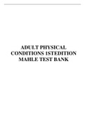 ADULT PHYSICAL CONDITIONS 1STEDITION BY MAHLE TEST BANK