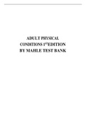 ADULT PHYSICAL CONDITIONS 1STEDITION MAHLE TEST BANK