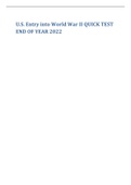U&period;S&period; Entry into World War II QUICK TEST END OF YEAR 2022