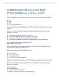 LINUX ESSENTIALS 010-150 BEST  STUDY GUIDE end 2022- Jan2023