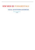 NEW HESI RN FUNDAMENTALS - REAL QUESTIONS&ANSWERS - HESI RN FUNDAMENTALS 2 FILES