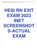 HESI RN EXIT EXAM 2023 INET SCREENSHOTS-ACTUAL EXAM