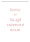 Summary  BUL 4310(The Legal environment of business)