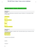 NR 603 Week 1 Quiz&colon; &lpar;Neuro&rpar; Q & A