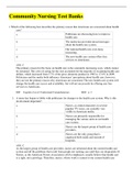 Community Nursing Test Banks