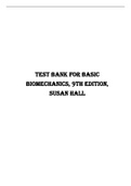 Test Bank for Basic Biomechanics&comma; 9th Edition&comma; Susan Hall