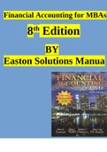 Financial Accounting for MBAs 8th Edition By Easton Solutions Manua