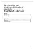 Kennismaking met onderzoeksmethoden en statistiek &lpar;KOM&rpar; - Alle onderzoekmethodes samengevat
