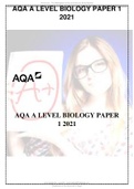AQA A LEVEL BIOLOGY PAPER 1 2021