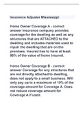 Insurance Adjuster Mississippi with 100&percnt; correct answers