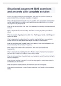Situational judgement 2023 questions and answers with complete solution